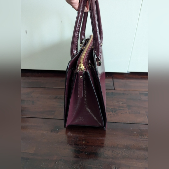 Kate Spade Mahogany/Burgundy Bixby Place Lise Satchel - Picture 8 of 17